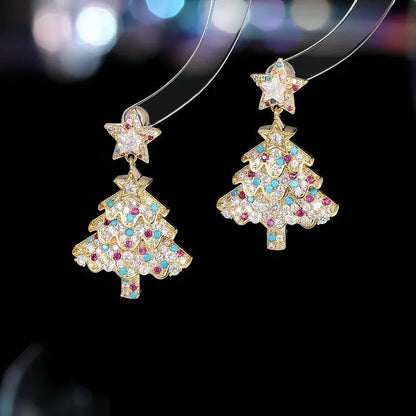 Hot Sale🎁Colorful Shiny Christmas Tree Earrings