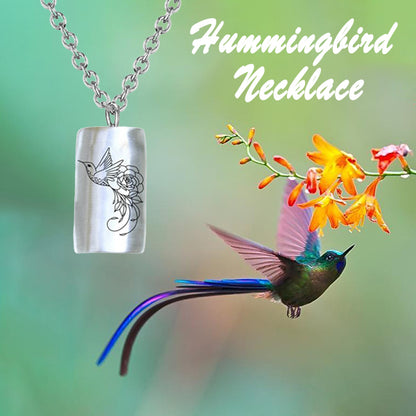 925 Sterling Silver Hummingbird Necklace - Gift For Animal Lover