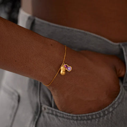 Peanuts In A Pod Birthstone Peanut Bracelet