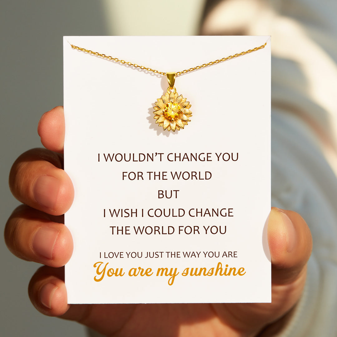 I Would Change The World For You Sunflower Necklace S925