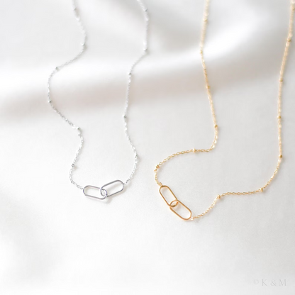 Mother And Daughter Forever Linked Together Double Circle Necklace