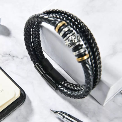 For Son-in-Law - You Are Also My Son-in-Heart Leather Bracelet