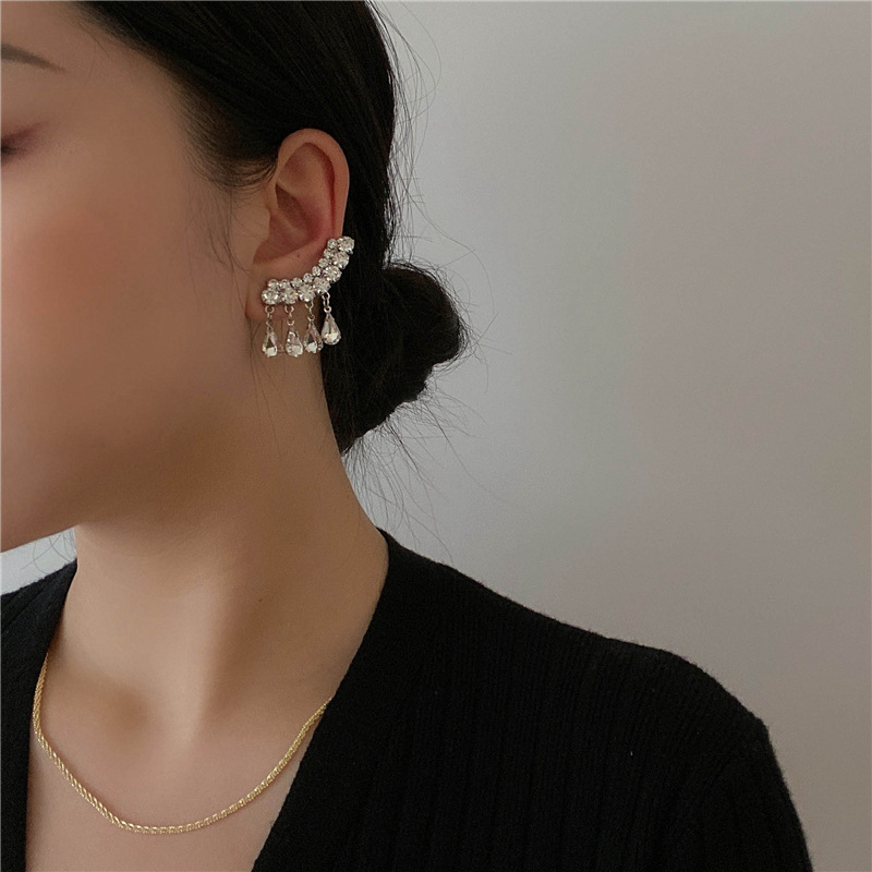 🌸French Drop Crystal Tassel Earrings