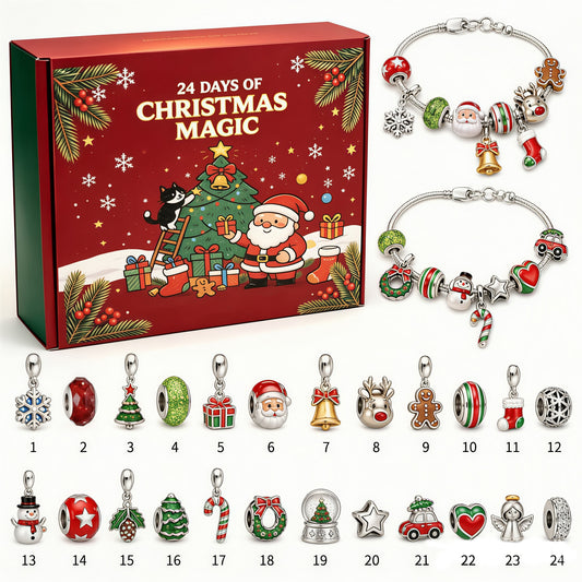 24 DAYS OF CHRISTMAS ADVENT CALENDAR BRACELETS SET🎄