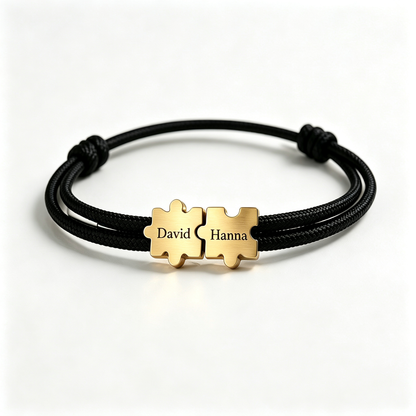 To My Man- Couple Puzzle Custom Name Bracelet