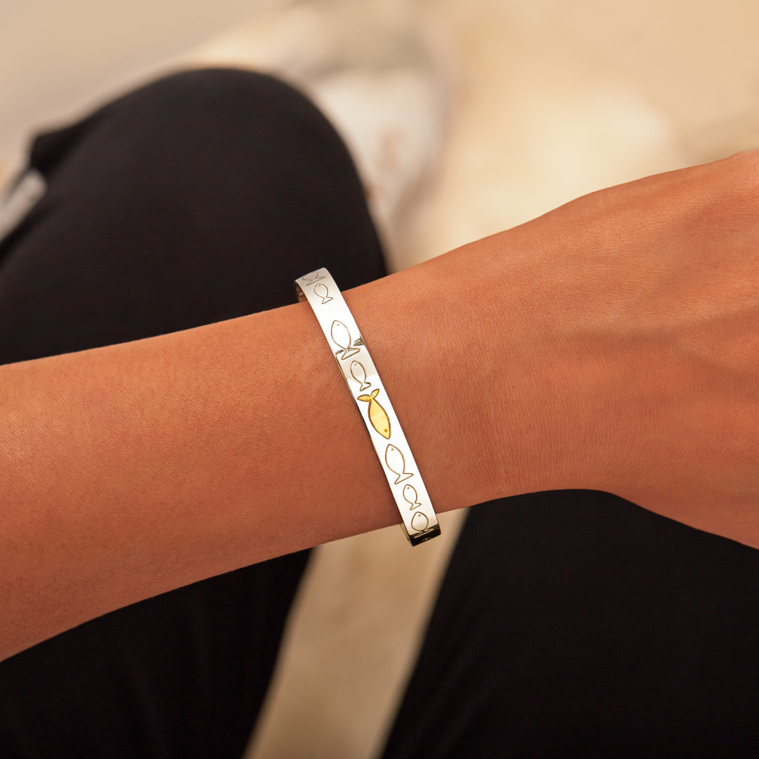 Swimming Against The Current Bangle