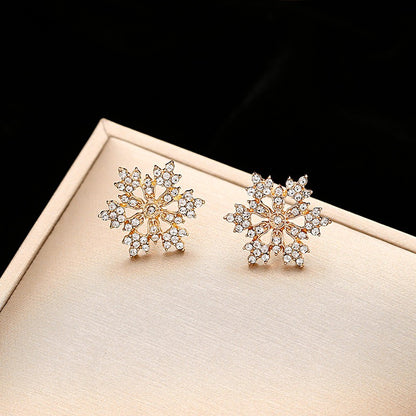 🔥Summer Hot Sale🌊	Diamonds Snowflake Earrings Necklace Set