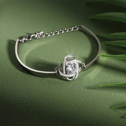FOR DAUGHTER - I AM ALWAYS WITH YOU DIAMOND KNOT BRACELET