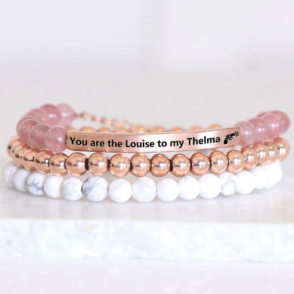 FOR FRIEND - RIDE OR DIE BEAD LETTERING BRACELET