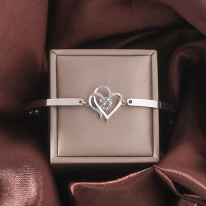 For Love - To My Smokin' Hot Woman Double Heart Bracelet