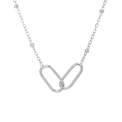 Mother And Daughter Forever Linked Together Double Circle Necklace