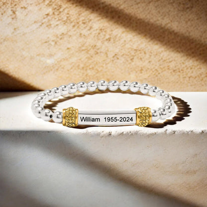 For Memorial - Missing You Always Custom Name And year Bead Bracelet