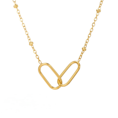 You Are Strong And Unbreakable Double Circle Necklace
