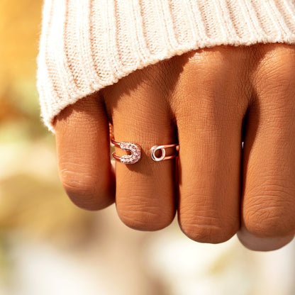 Be Safe And Happy Safety Pin Ring