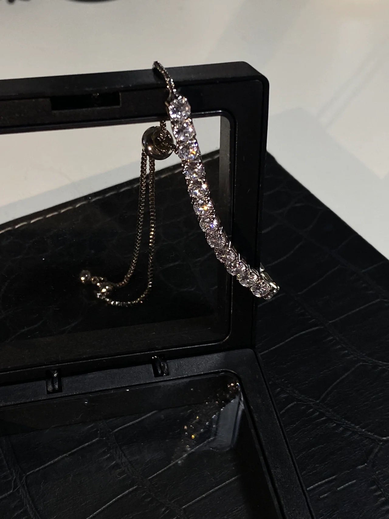Tennis Bracelet Round Cut Created Moissanite