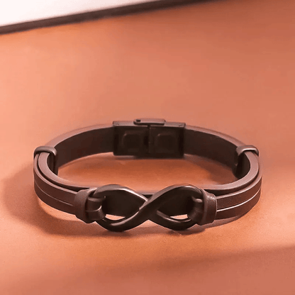 For Love - To My Man Infinity Leather Bracelet