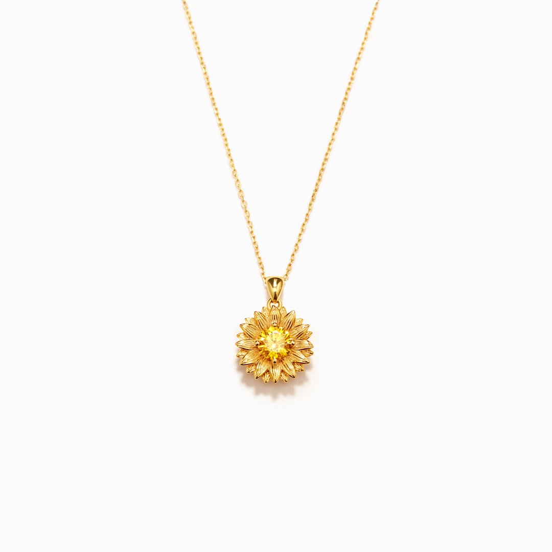 I Would Change The World For You Sunflower Necklace S925