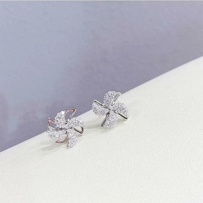 🌸Rotating Windmill Zircon Earrings