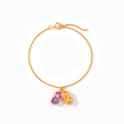 We Are Besties Birthstone Peanut Bracelet