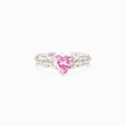 Linked Together Love Forever Heart and Link Ring