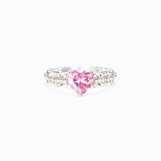 Linked Together Love Forever Heart and Link Ring