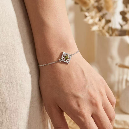 Personalized Celtic Knot Birthstone Bracelet