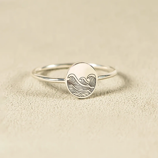 You’ve Survived Too Many Storms To Be Bothered By Raindrops Engraved Wave Ring