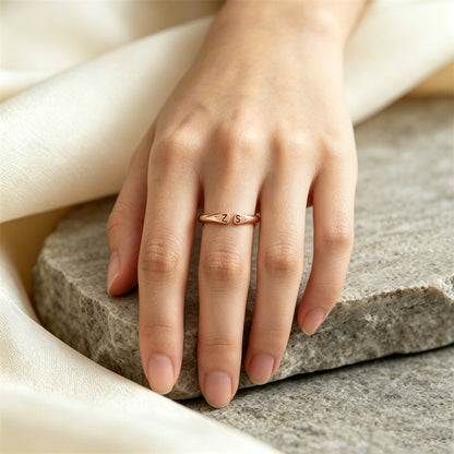For Love- Custom Two Initial Ring