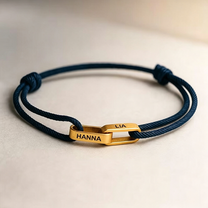 Mother And Son Connected By Heart Custom Name Bond Bracelet