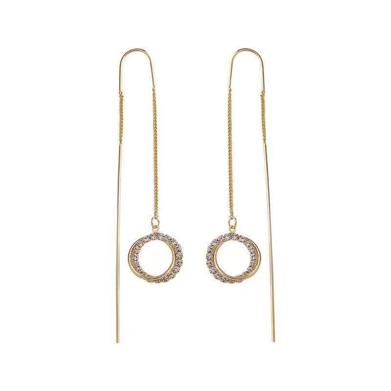 Tassel Threading Long Chain Earrings