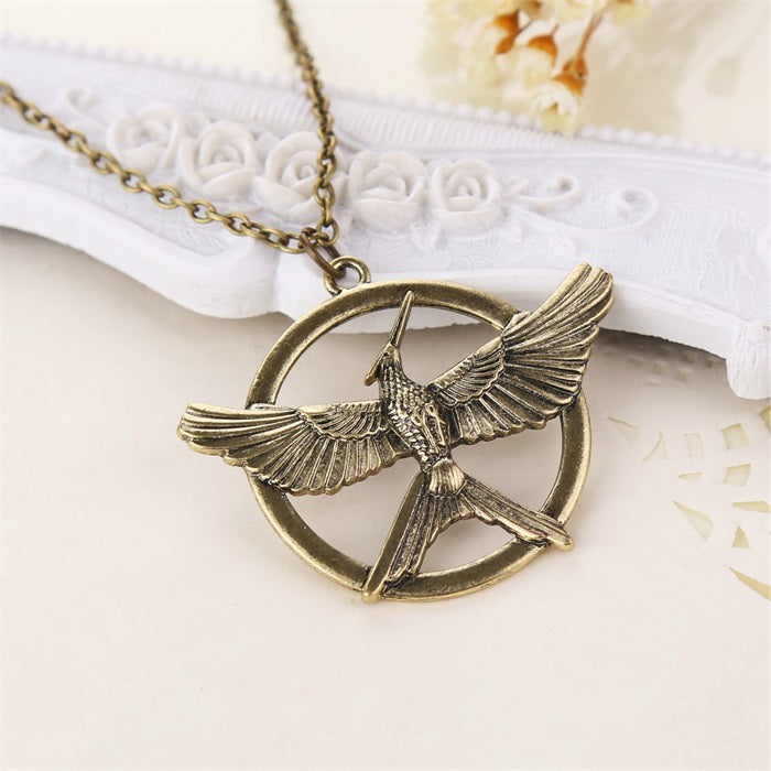 The Fire Inside Me Burns Brighter Than The Fire Around Me Circle Phoenix Necklace