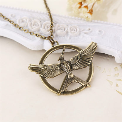 The Fire Inside Me Burns Brighter Than The Fire Around Me Circle Phoenix Necklace