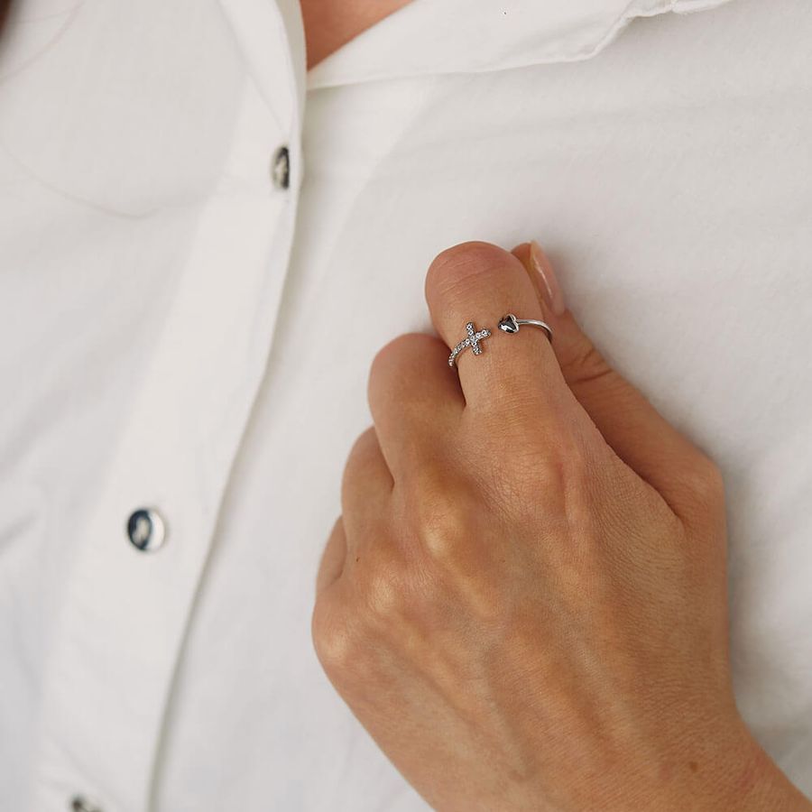 To My Daughter Pray Through It Heart And Cross Ring