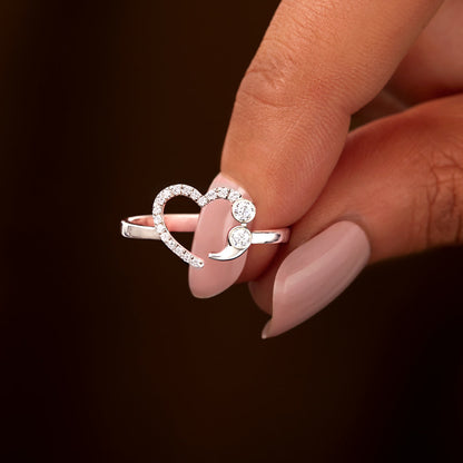Never Give Up No Matter What Semicolon Ring