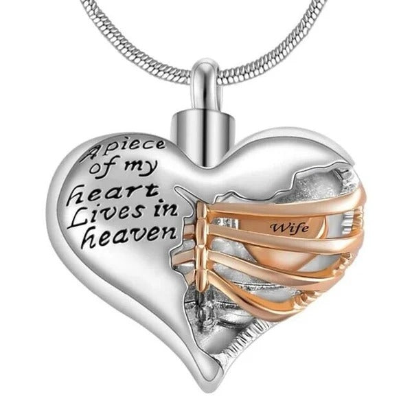 🔥Summer Hot Sale🌊	 A Piece Of My Heart Lives In Heaven - Chain and Urn Pendant