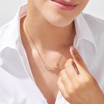 Lucky Four Leaf Clover Heart Necklace