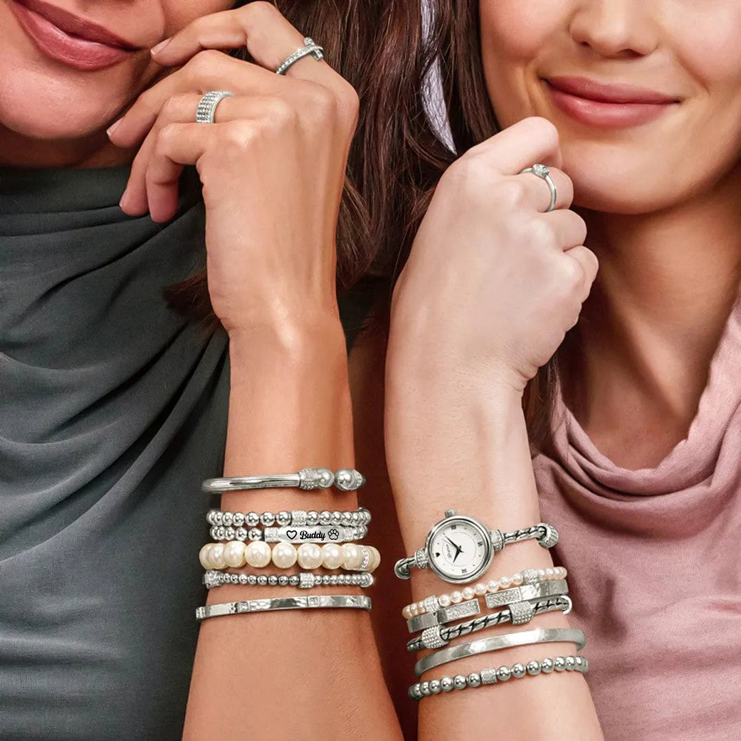 FOR MEMORIAL - My Four-legged Angel is Always Near By Custom Name Bead Bracelet