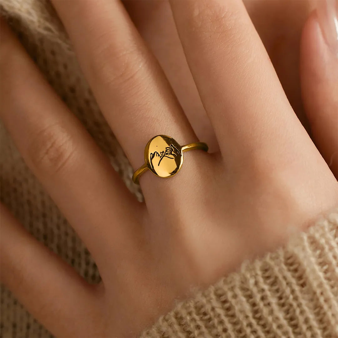 FOR FRIEND -YOU ARE MY FAVORITE BITCHES HOLDING HANDS RING