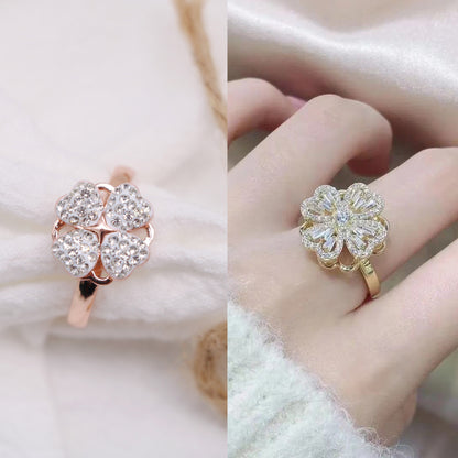 Four-Leaf Clovers Rotating Ring