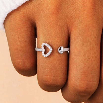 "THE LOVE BETWEEN A GRANDMOTHER AND GRANDDAUGHTER IS FOREVER" S925 STERLING SILVER FREE ADJUSTABLE RING