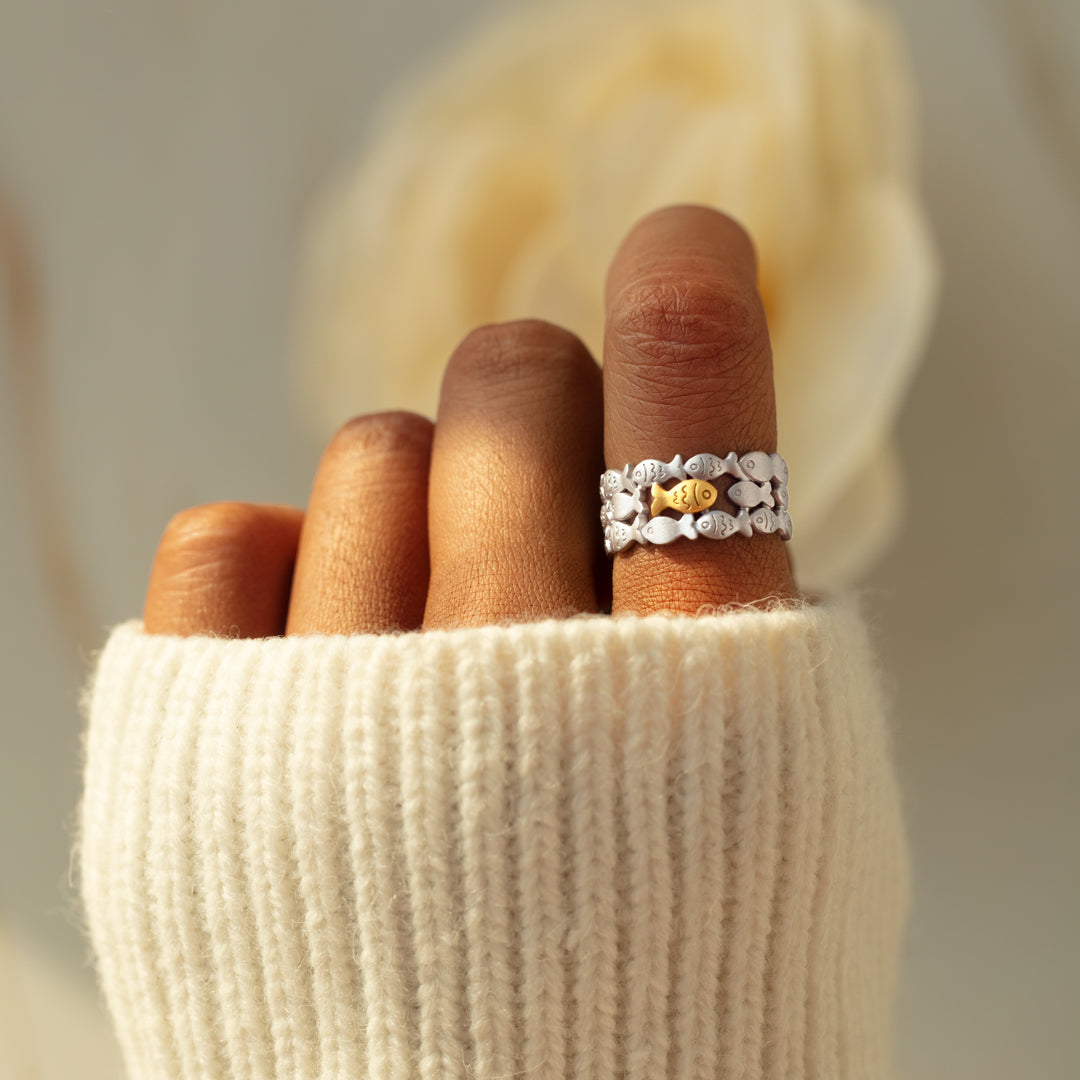 Be Strong and Swimming Against The Current Ring