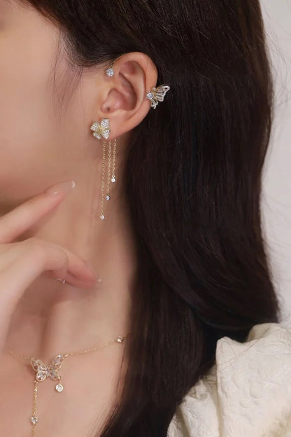 Butterfly Tassel Style Zircon Earrings | Perfect Gift