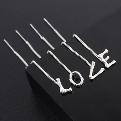 Fashion Shiny Alphabet Earrings