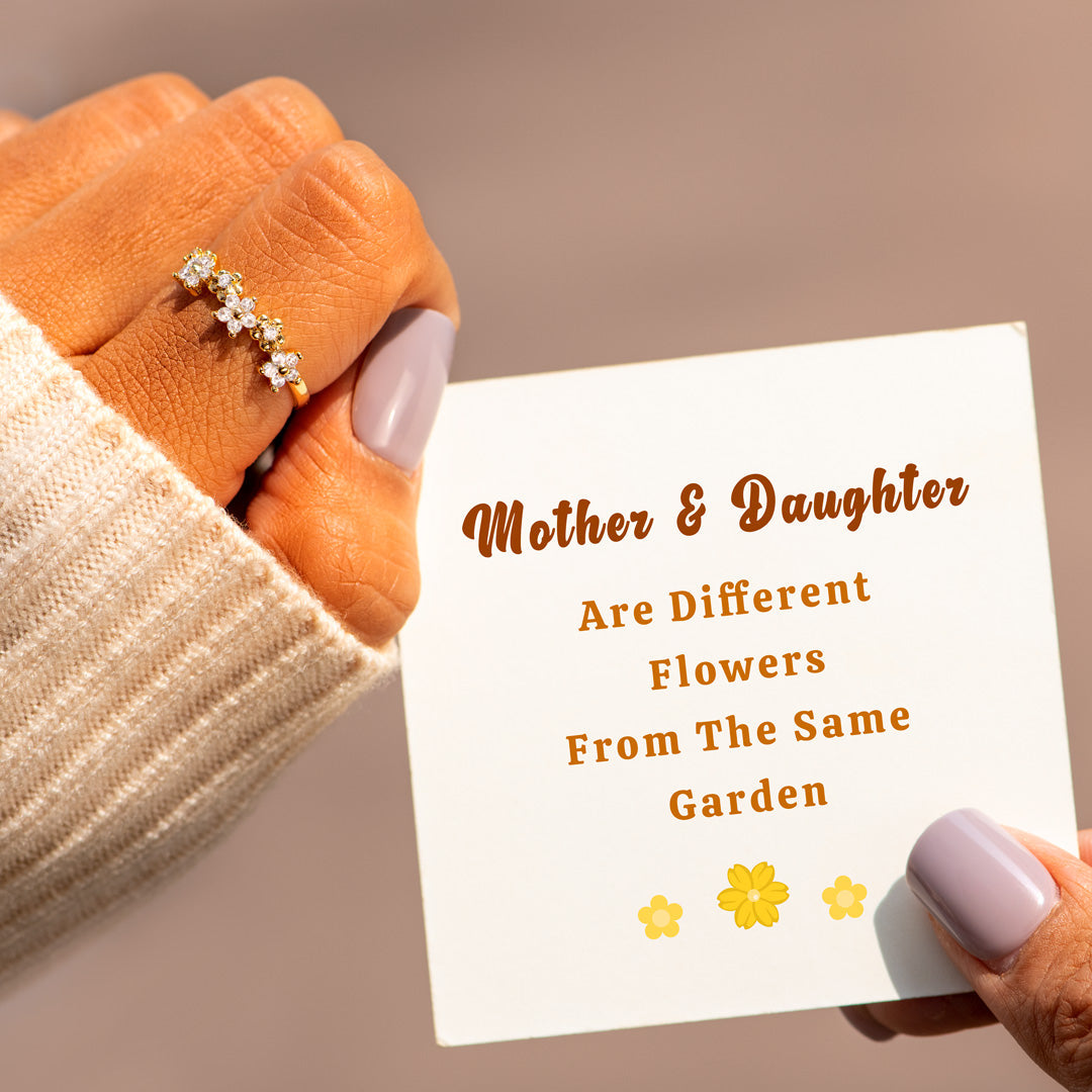 Different Flower From The Same Garden Floral Ring