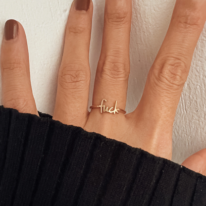 Fashion 925 Silver Fuck Ring