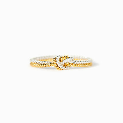 Bond That Links Us Matching Handcrafted Two Strand Knot Ring