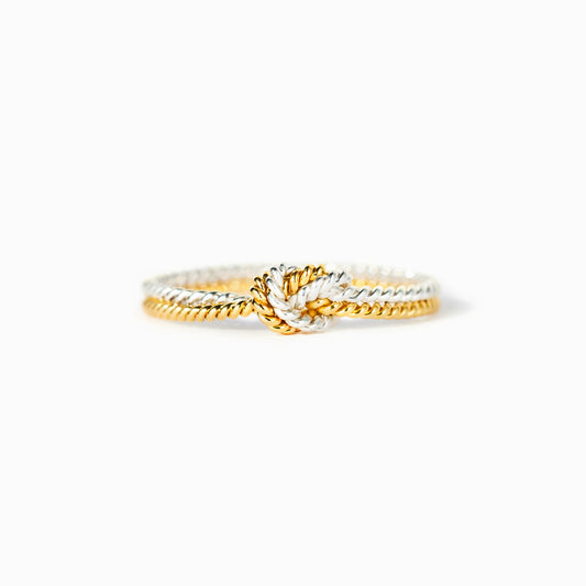 Bond That Links Us Matching Handcrafted Two Strand Knot Ring