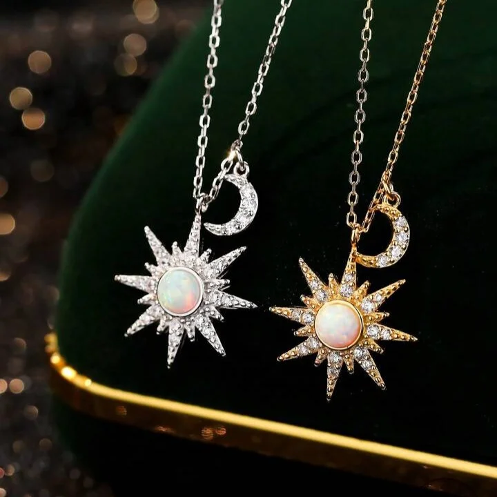To Unbiological Daughter - We Are Forever Linked Together Moon And Star Necklace