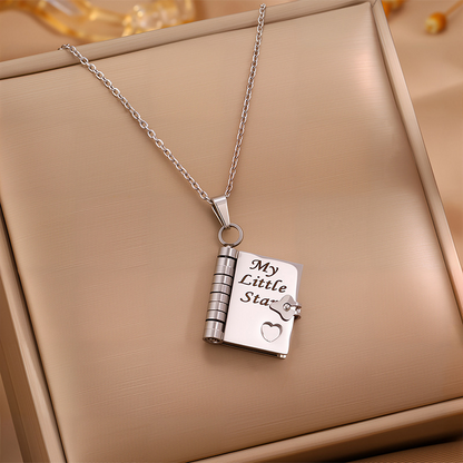 For Daughter -My Little Star Book Necklace