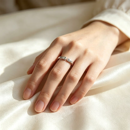 For Love- Custom Two Initial Ring